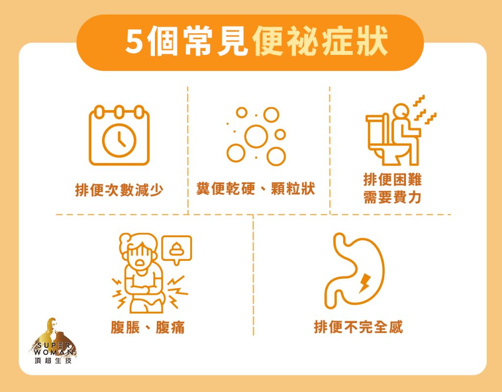 便秘的常見症狀