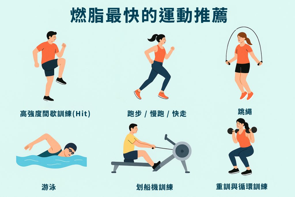 燃脂最快的運動有幾種