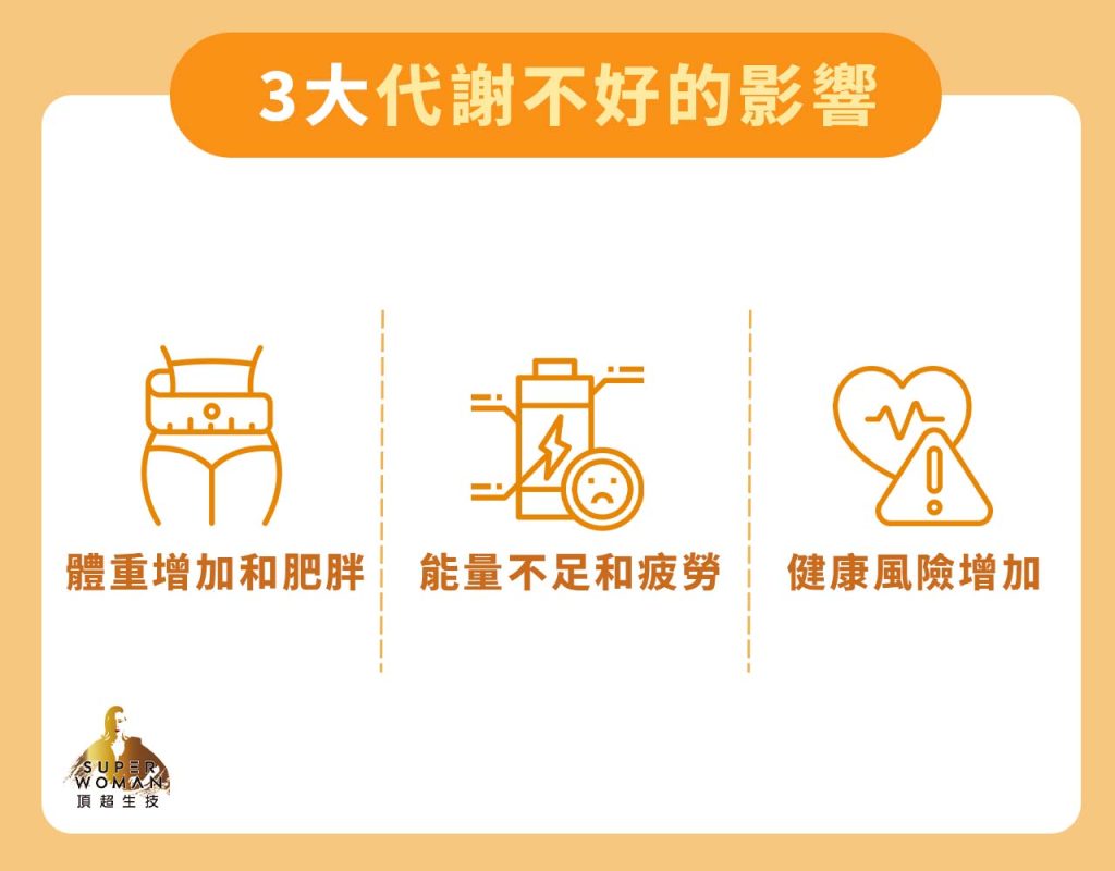 3大代謝不好的影響