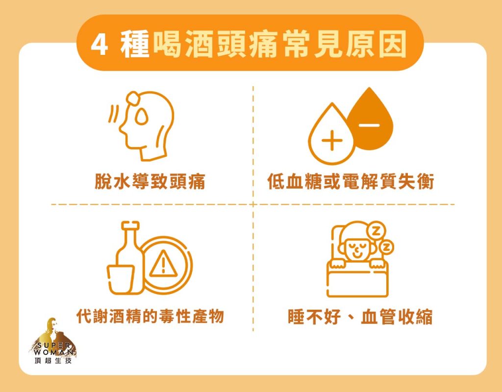 4 大常見造成喝酒頭痛原因