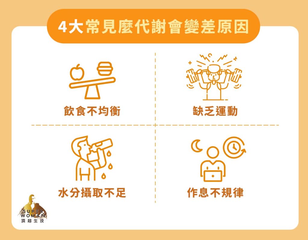 4大常見麼代謝會變差原因